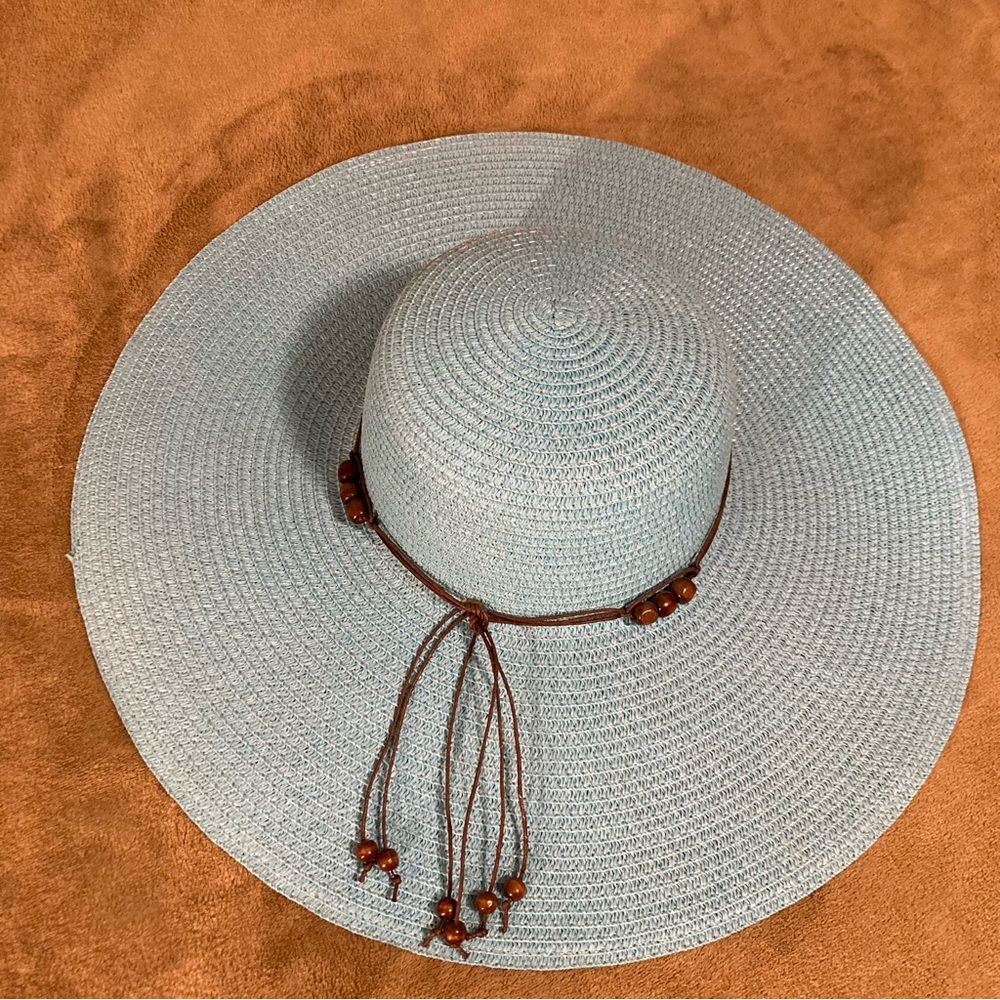 NWOT A & O International Vintage 80s 90s Sun Hat Blue Women's One Size - Picture 4 of 9